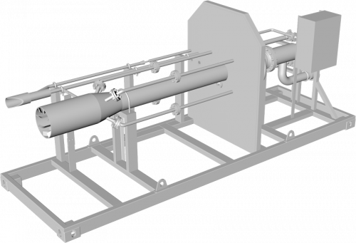 Горизонтальная факельная установка